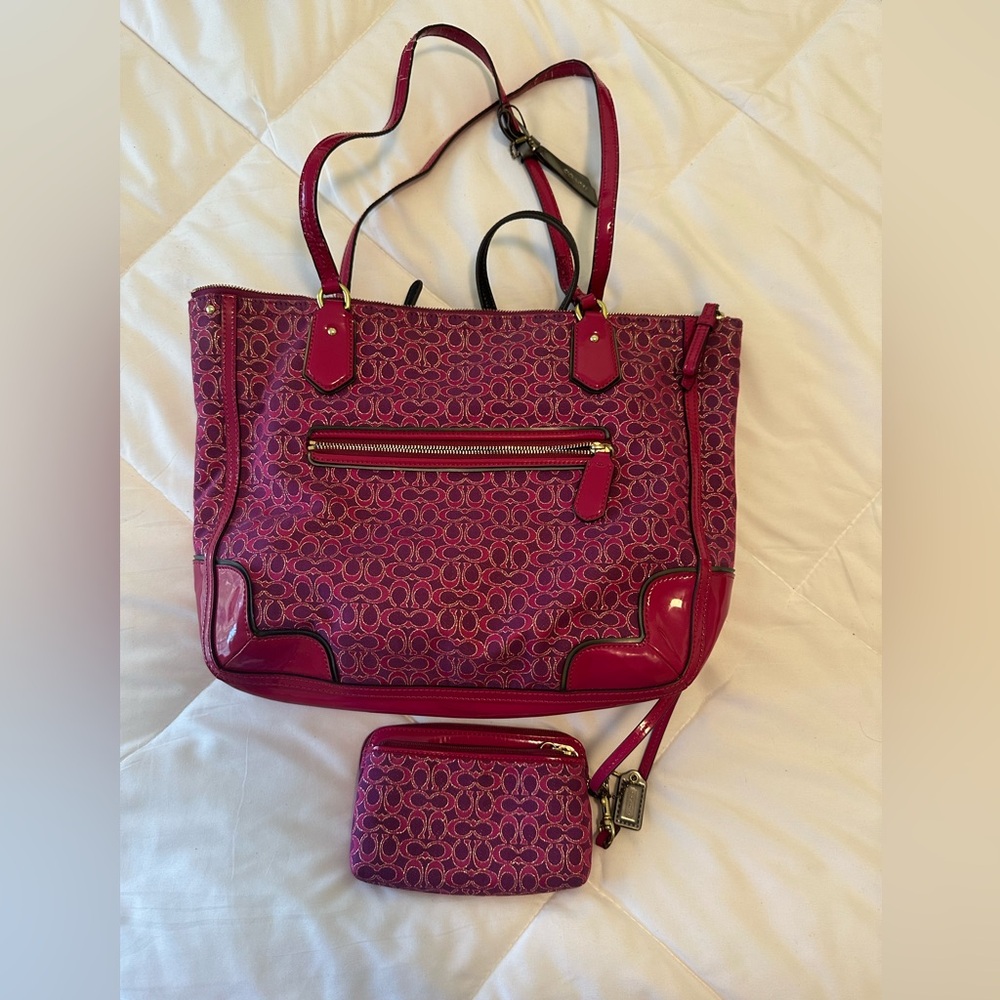 Coach Purse with Matching Wristlet